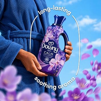 Downy Ultra Soft Fabric Softener Liquid, Calm, Lavender and Vanilla Bean, 56 fl oz, 83 Loads