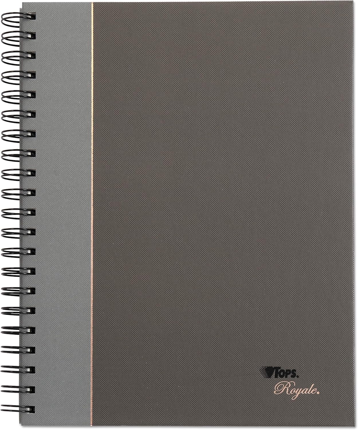 TOPS 25330 Royale Executive Notebook Wire-O44; gray Geltex Hard Cover44; 96 SH per BK