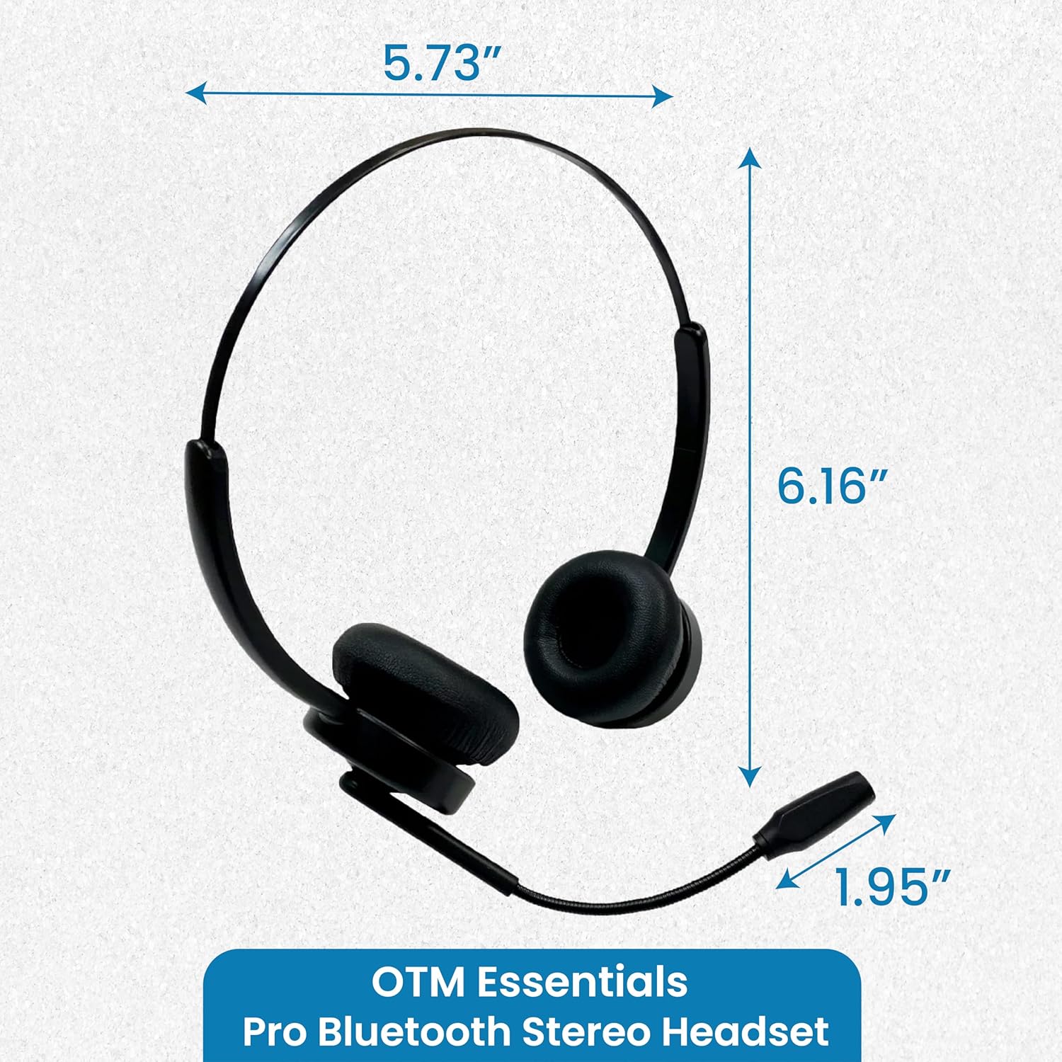 OTM Essentials Pro Wireless Noise Canceling Stereo Headset, Over-The-Head, Black (OB-A6A) (OB-A6B)