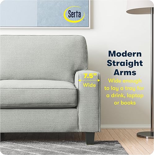 Miniatura 55 de Serta Palisades Sofás Tapizados para Sala, Sofá de Diseño Moderno, Tela, gris (Glacial Gray) gris (Glacial Gray),Beige,Marrón,Alforfón Beige,Marrón