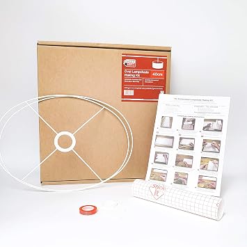 40cm Oval Lampshade Making Kit White