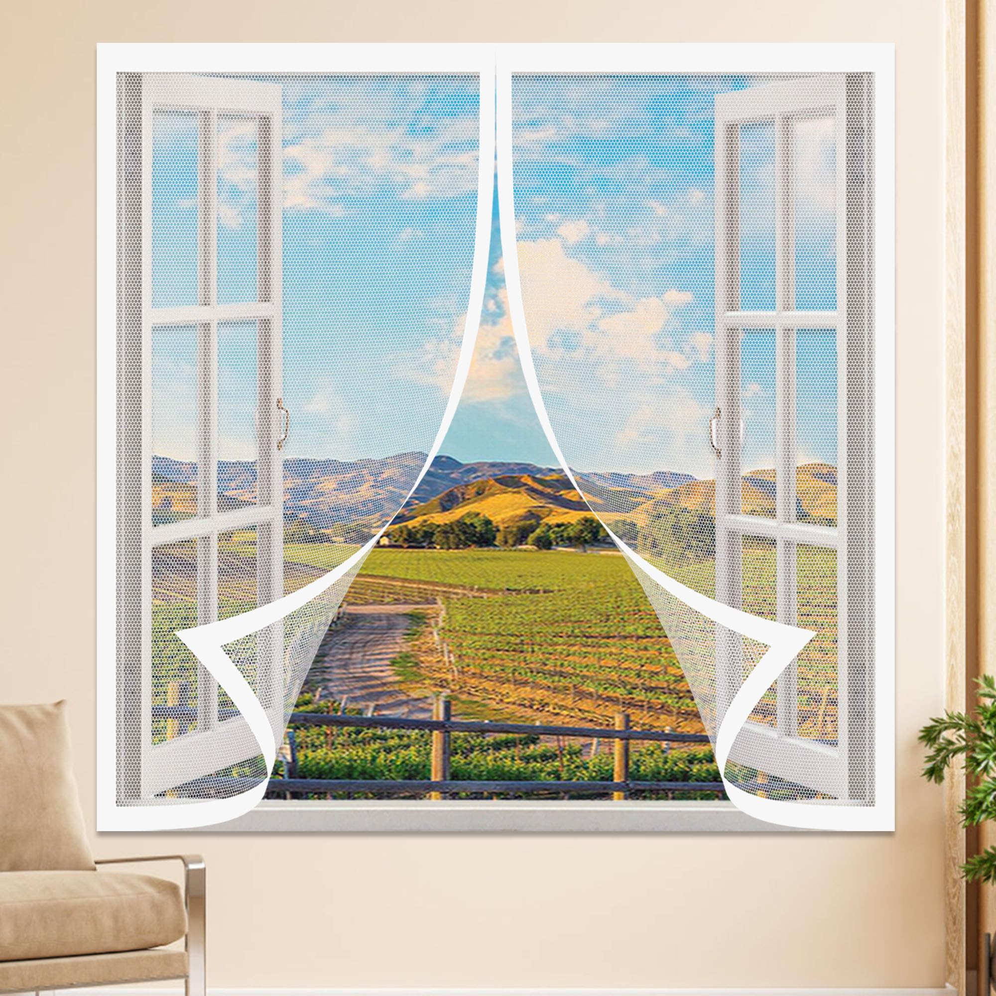 MLEJU Mosquiteras para Ventanas con Fijación Magnética, Mosquitera Magnética Ajustable para ventanas de hasta 100x100cm, Fácil Instalación sin Taladrar,Fácil de Limpiar, Red de Fibra de Vidrio Gris MLEJU Mosquiteras para Ventanas con Fijación Magnética, Mosquitera Magnética Ajustable para ventanas de hasta 100x100cm, Fácil Instalación sin Taladrar,Fácil de Limpiar, Red de Fibra de Vidrio Gris