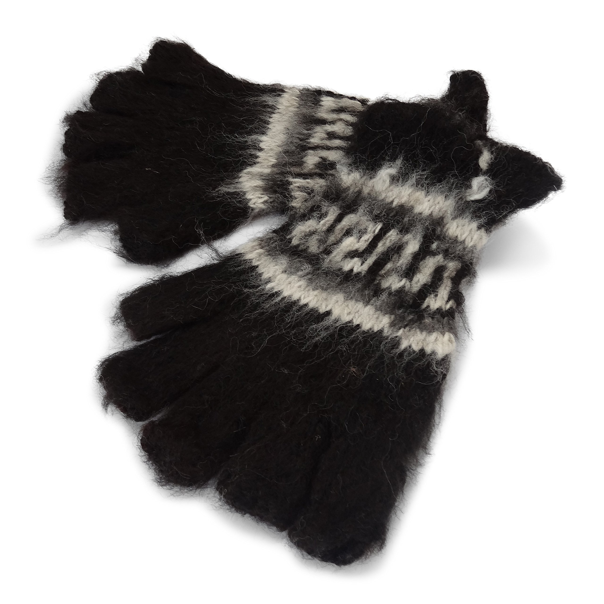 Tumia LAC Alpaca Adult Fingerless Gloves - Black
