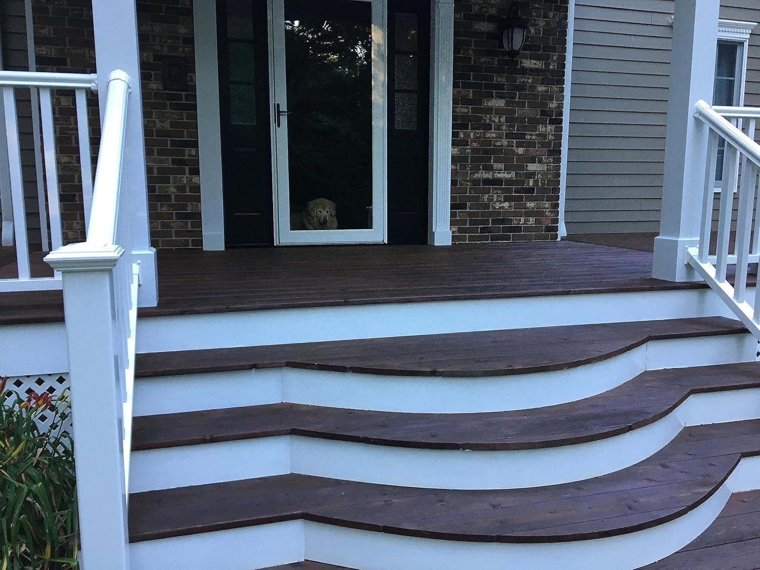 Timber Oil Deep Penetrating Stain for Wood Decks, Fences, Siding, and Log Cabins - 5 Gallon 6 Colors Available - Woodrich Brand - Covers up to 750 Square Feet - Easy to Use (Signature Brown)