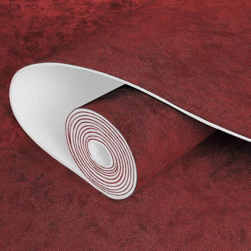 Tecido de camurça para forro de teto automotivo FOVDIKUY vermelho vinho com espuma de 3 mm – 137,16 x 152,4 cm