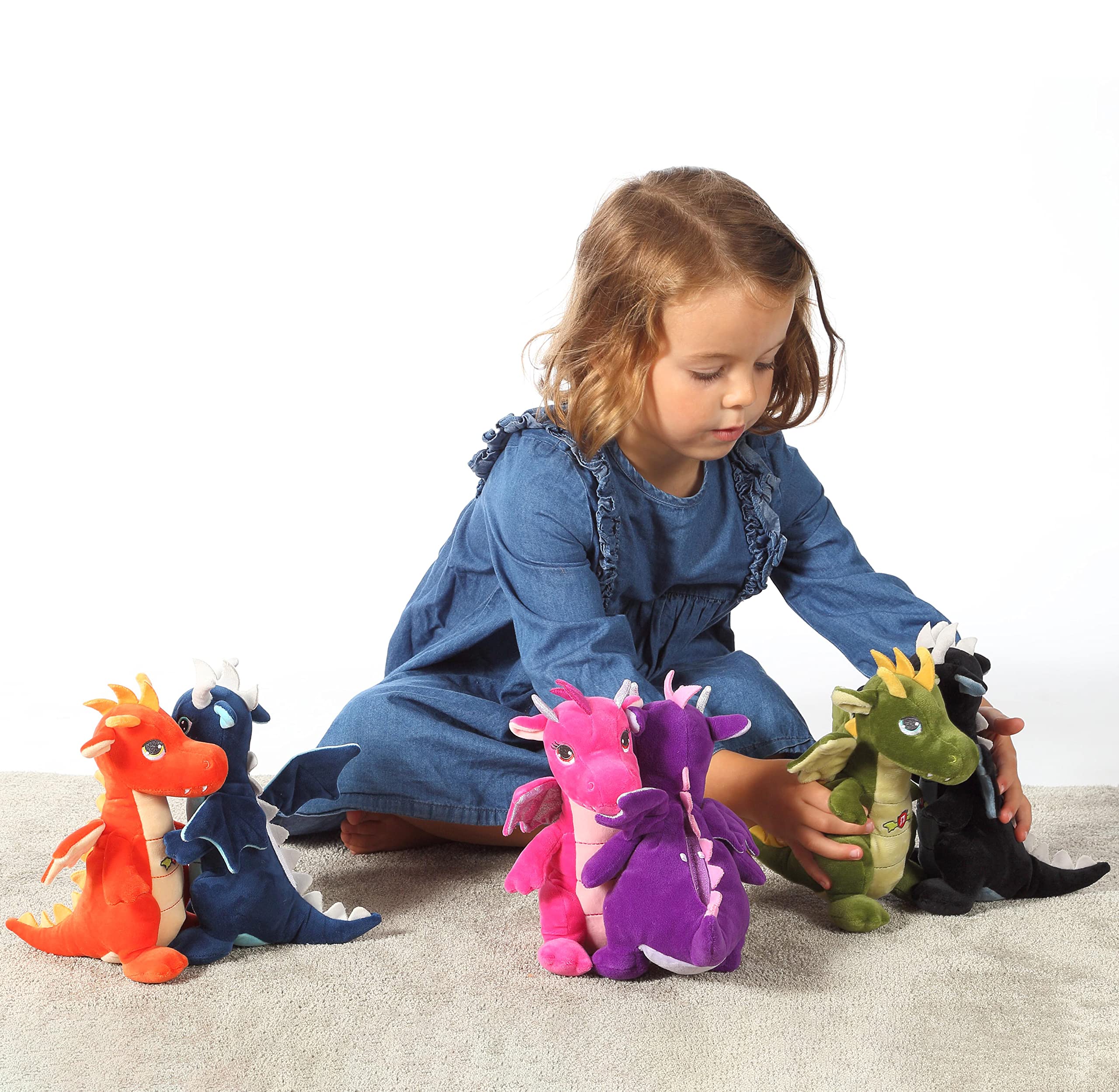 GIPSY TOYS - Drago sonoro 20 cm blu - Peluche per bambini - 071615