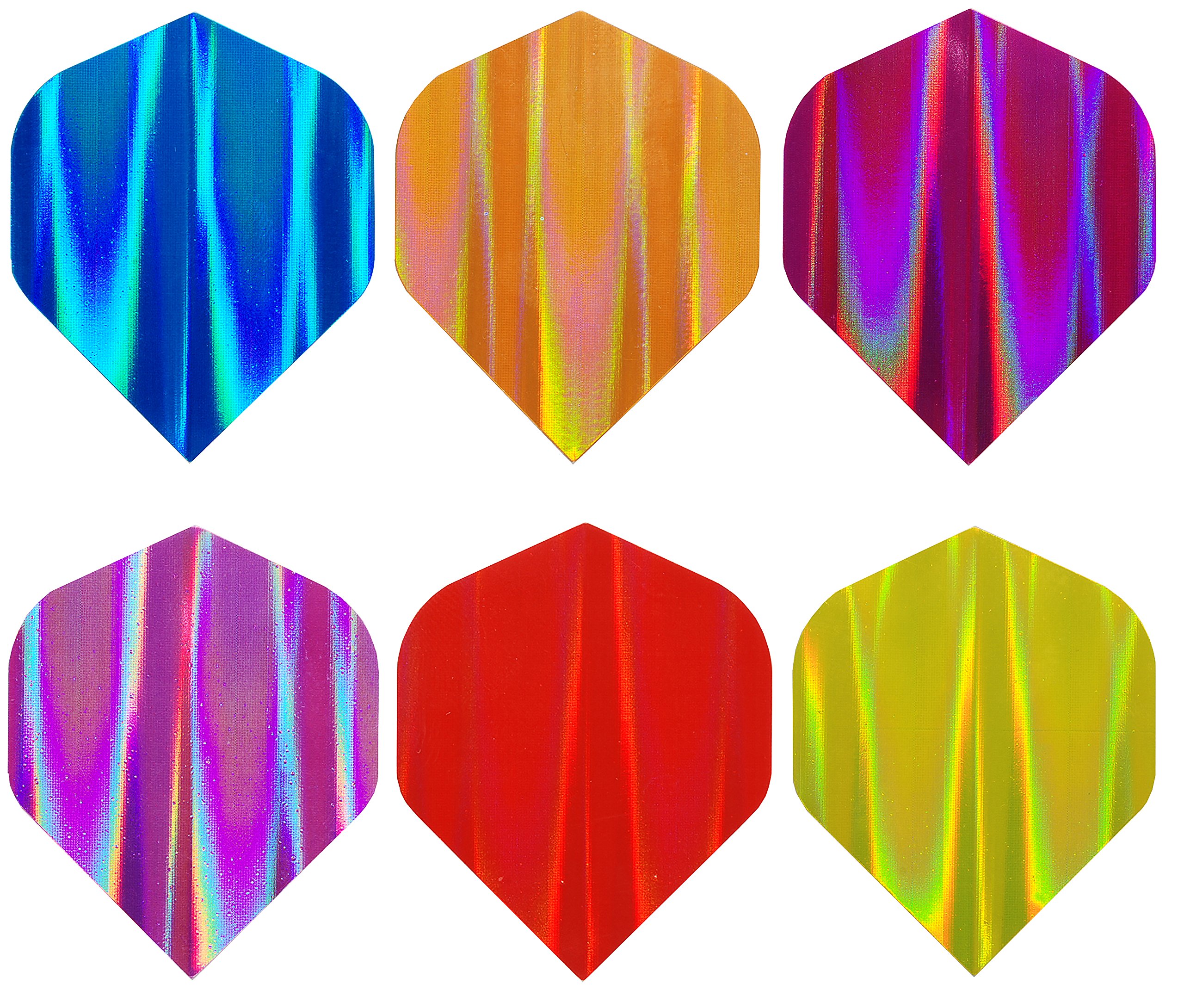 Bullydarts Holographic/Pillars of Lights Standard Shape Dart Flights (Red, 5 Sets)