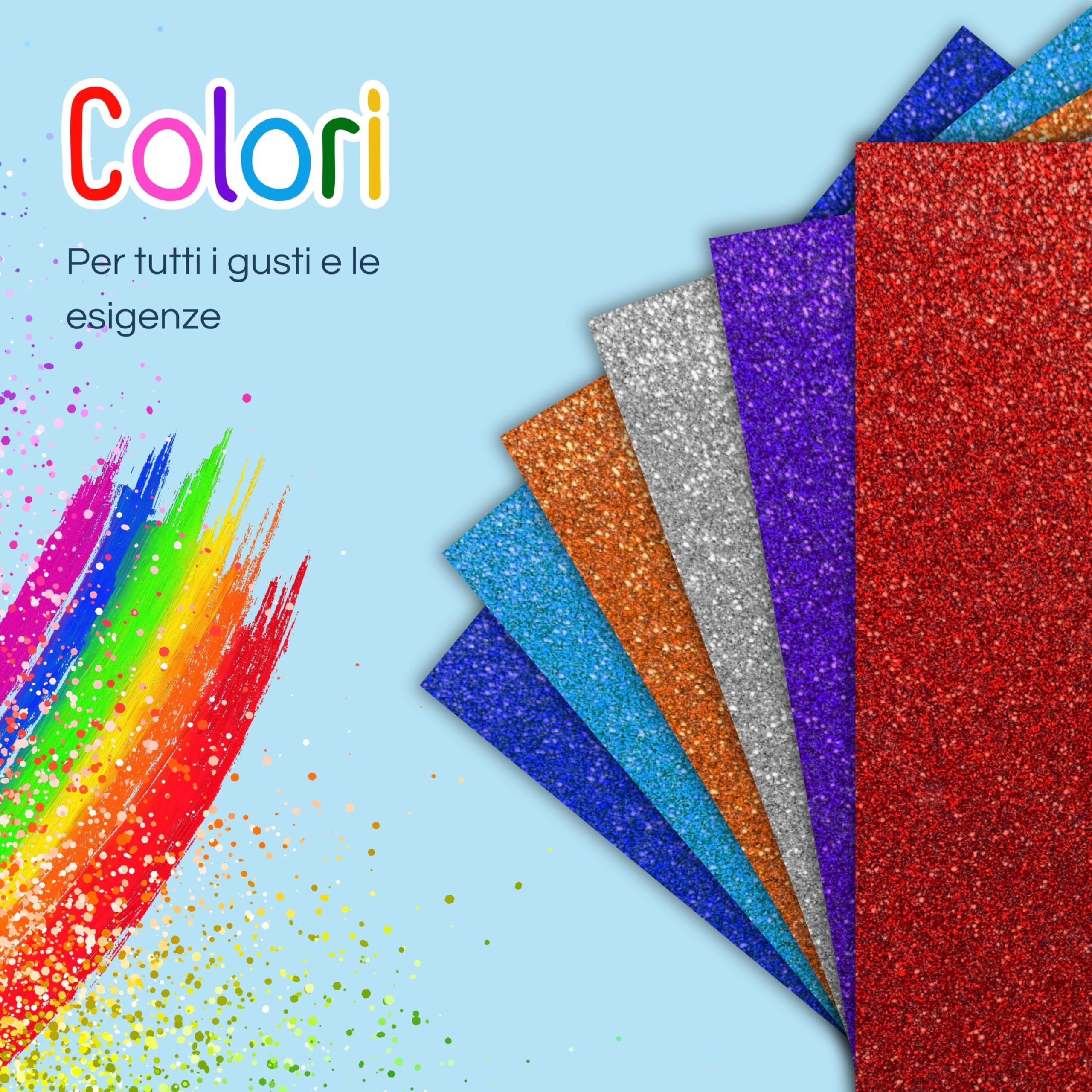 Cartoncino Iridescente Luccicante Blu Yale A4 - 10 Fogli Da 300 G/m², Per Biglietti Artigianali E Progetti Creativi - 6