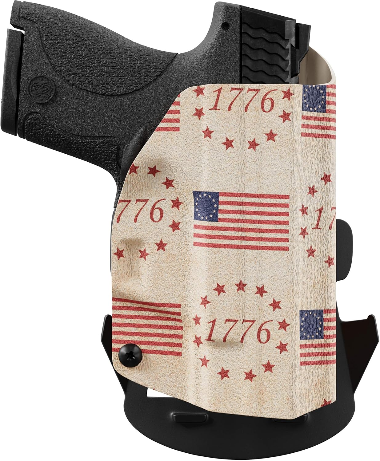 We The People Holsters - Betsy Ross Flag - Outside Waistband Open Carry - OWB Kydex Holster - Adjustable Ride/Cant/Retention