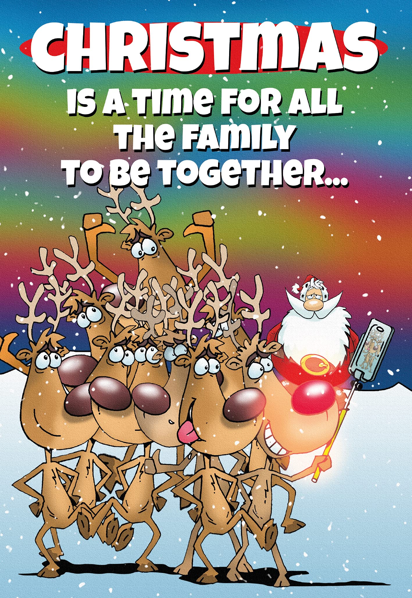 1pc Funny Christmas Cards For Her, Bad Eyesight Cards, Rude Christmas