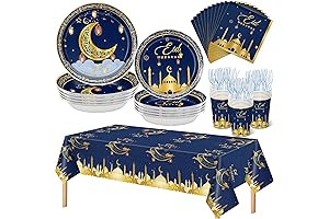 KatchOn, Eid Mubarak Tableware Set - Serves 25