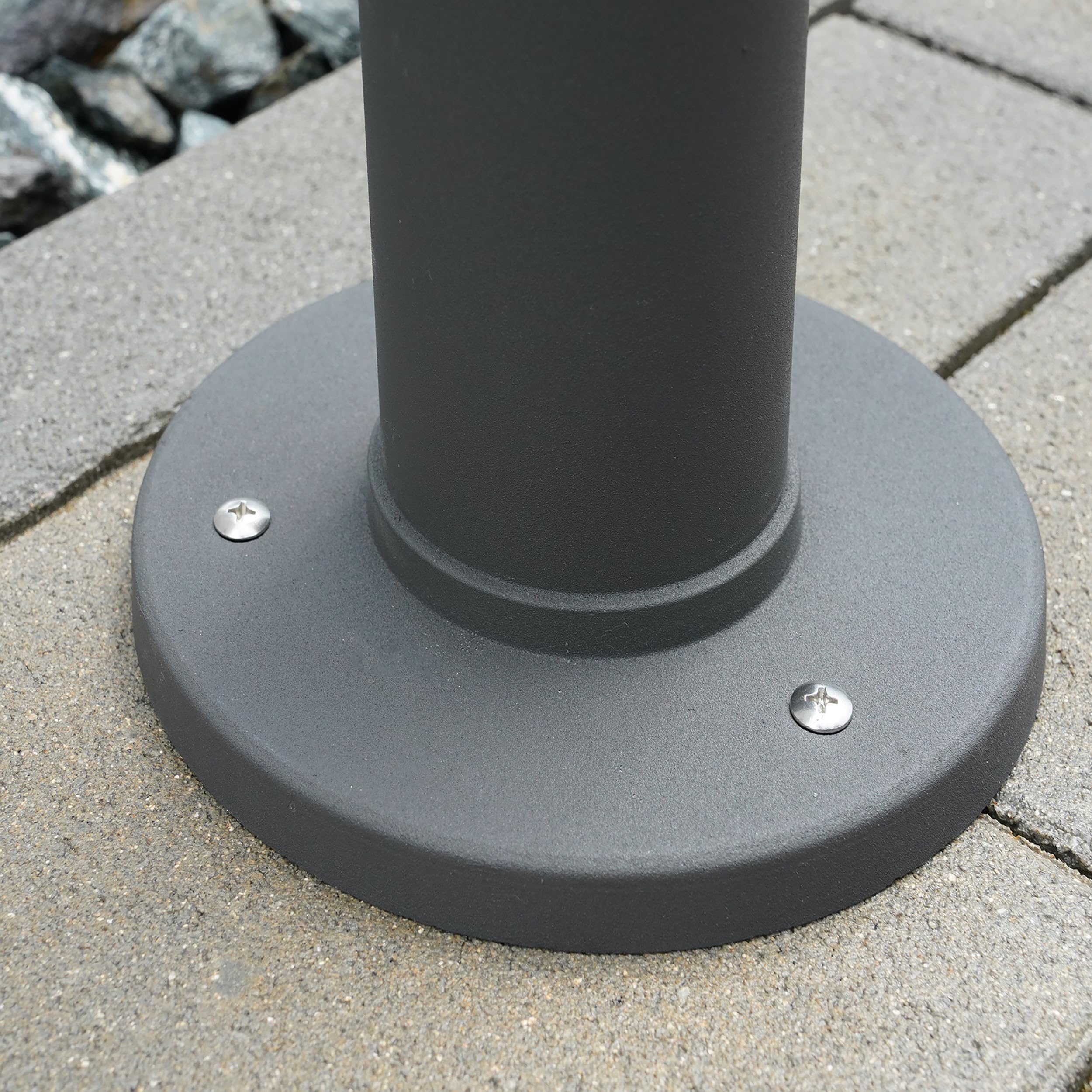 Esotec Solar Stand-Kugelleuchte Liana CCT, Höhe 200cm, Fernbedienung, Eingangsleuchte, Aluminium, Gartenbeleuchtung, Standleuchte mit Solarkugel, wetterfest, winterfest