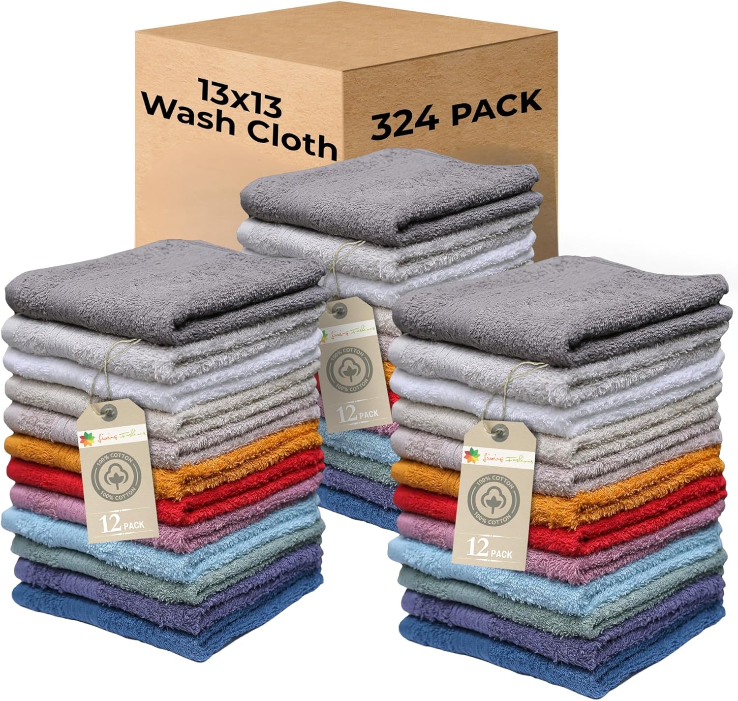 Living Fashions Washcloths - 324 Pack
