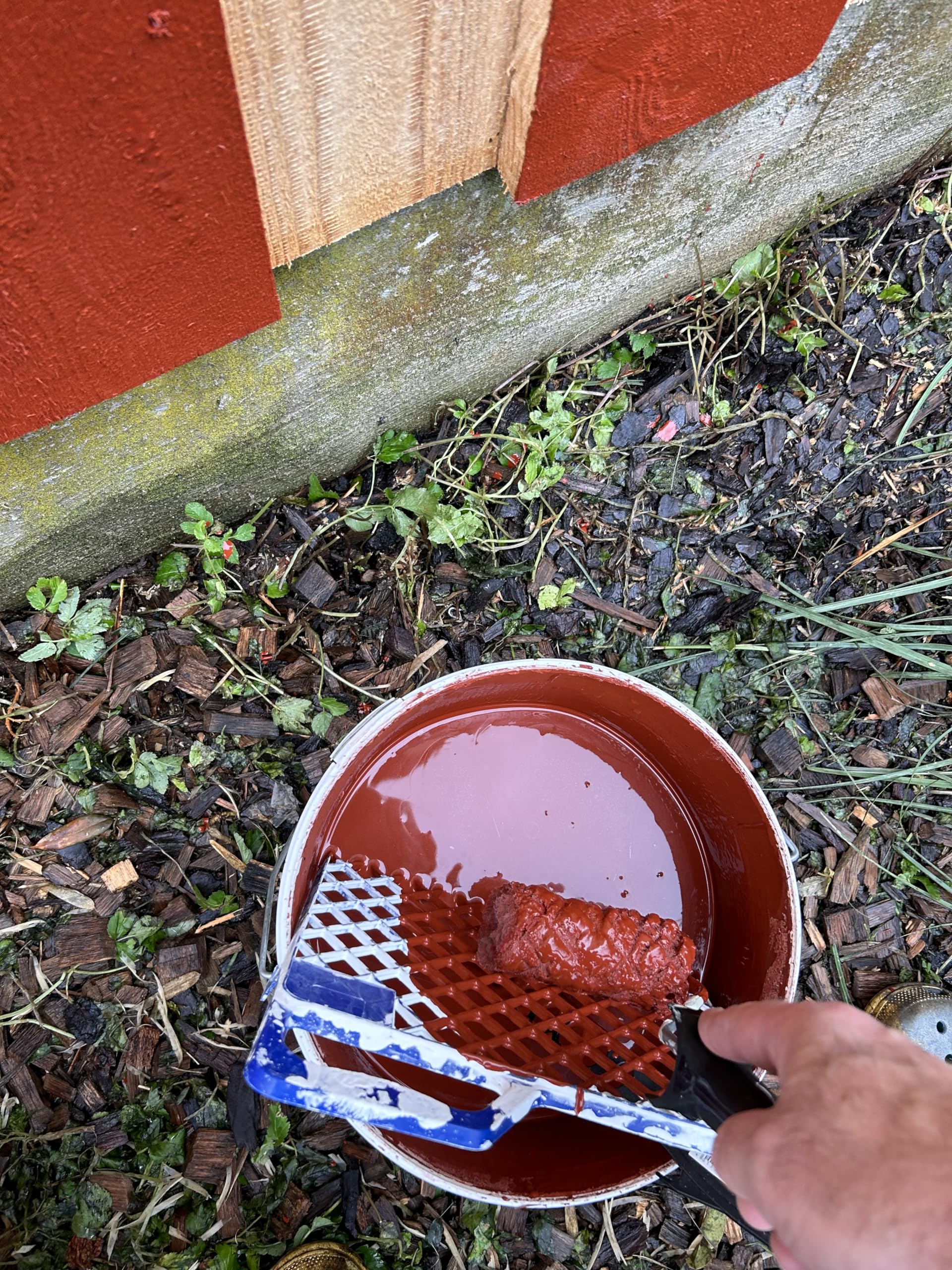 Slamfärg Schwedenrot Fassadenfarbe by Kulturhantverkarna 5,0 Liter Eimer (Schwedenrot Kopparbergsrot)