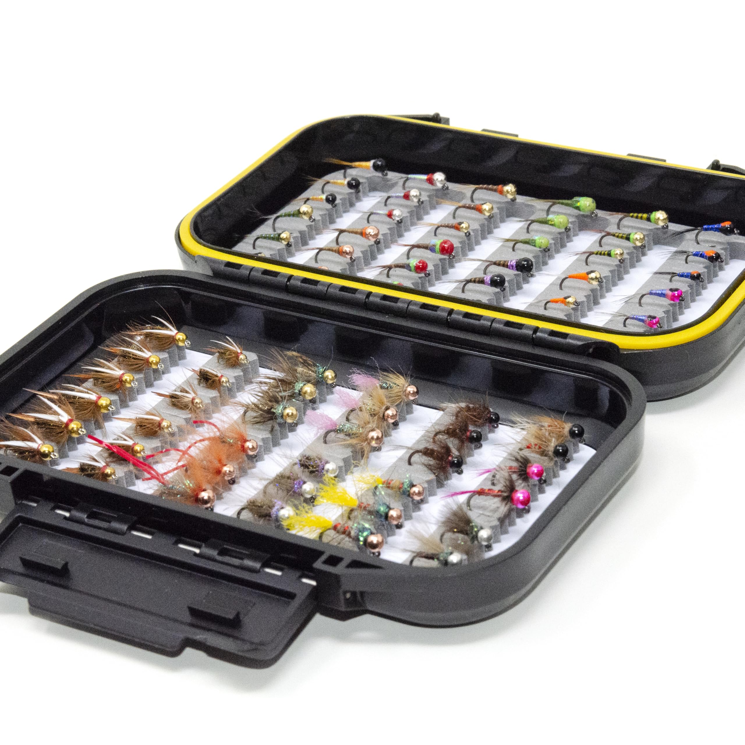 Outdoor Planet 24/48/66/72 Premium Hand Tied Fly Fishing Flies Assortment | Fly Boxes Included | Dry, Wet, Nymphs, Streamers, Wooly Buggers, Terrestrials | Trout, Bass Lure Set, Kit, Gift