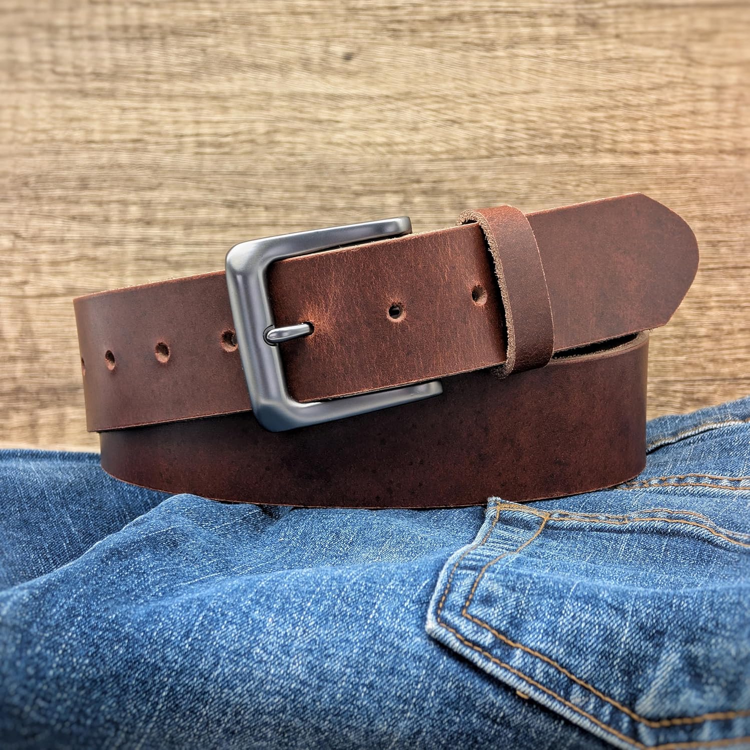 Ashford Ridge 38mm Full Hide Real Leather Belt Made in England - Image 3
