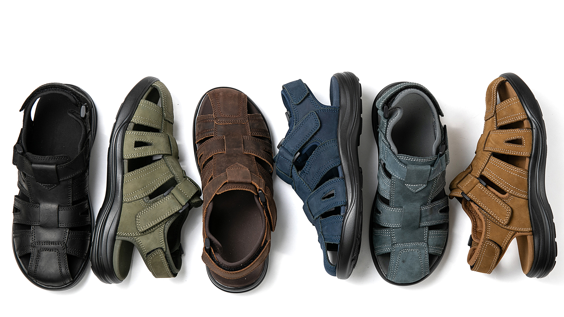 Amazon.com | Boveshorn Mens Fisherman Leather Closed Toe 