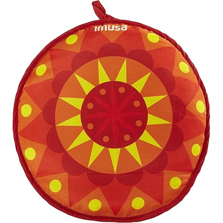 IMUSA USA MEXI-10007 Sunburst Cloth Tortilla Warmer 12-Inch, Yellow/Red/Orange: The Perfect Accessory...