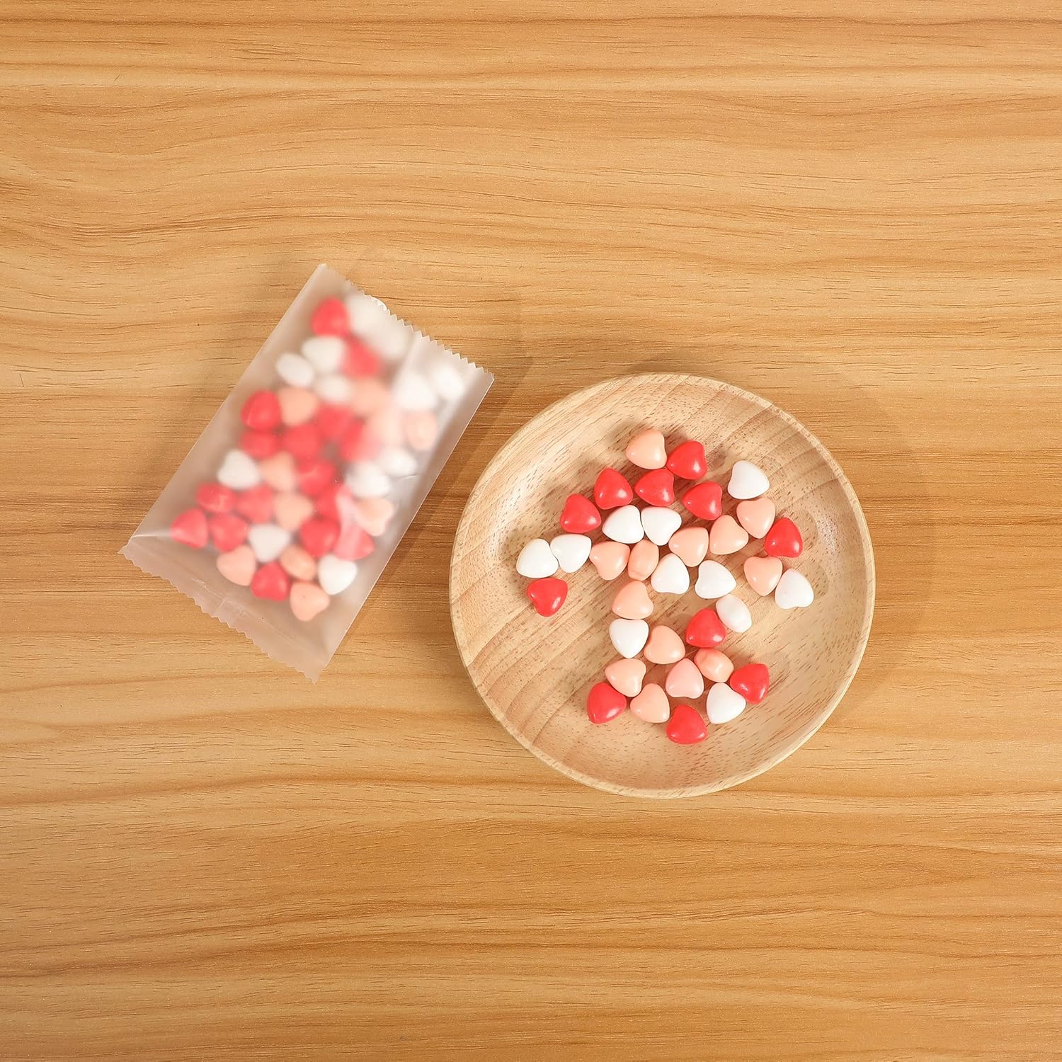 QQ Studio Pack of 100 Frosted Translucent Nougat Heat Seal Packaging Wrappers for Favor Treat, Candies, Chocolates (7.9" x 11.8")