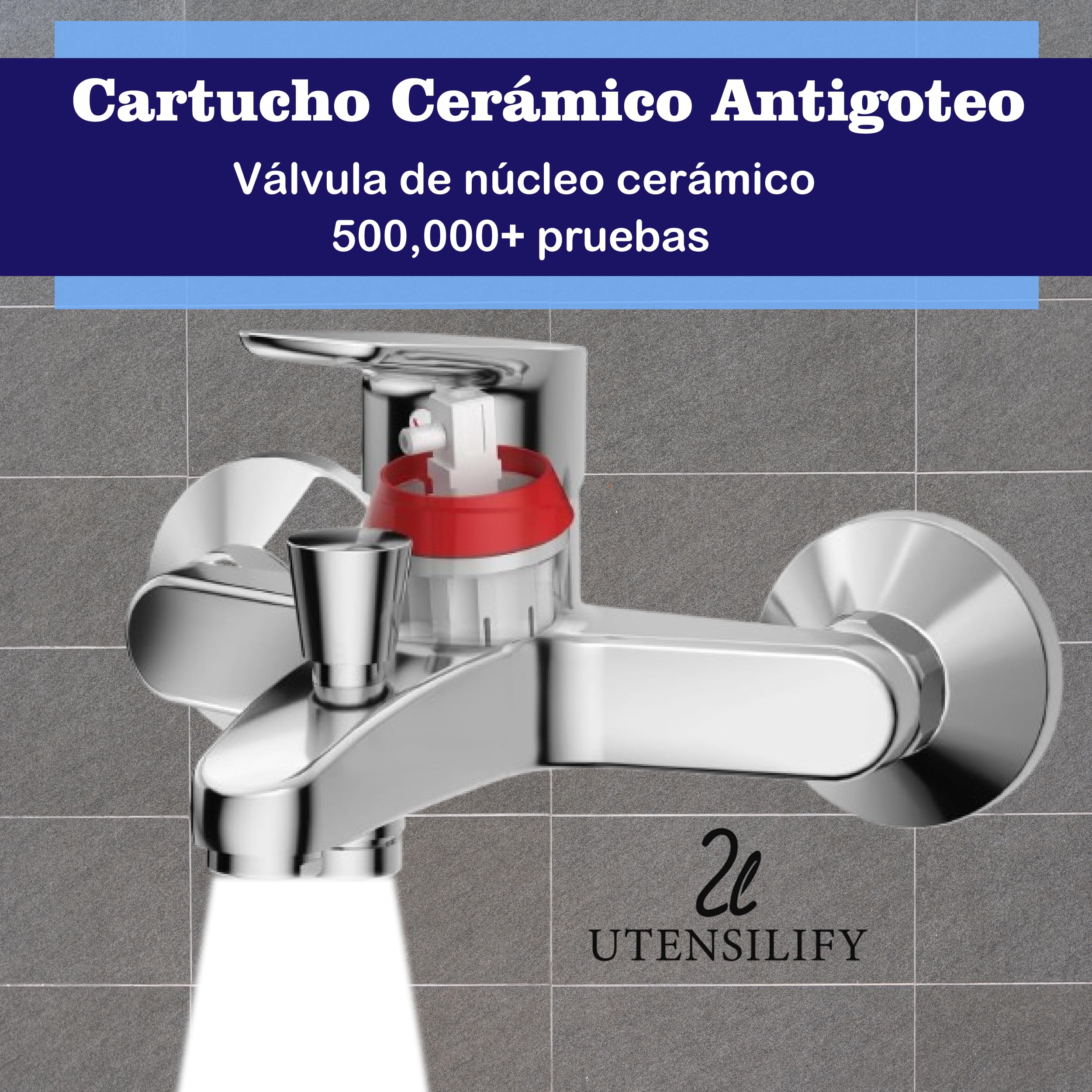 Grifo Ducha UTENSILIFY® Grifo Bañera con Codos para AJUSTAR A DIFERENTES MEDIDAS|Grifos de Ducha|Grifos Baño|Monomando Bañera|grifo Monomando Ducha|Griferia Ducha