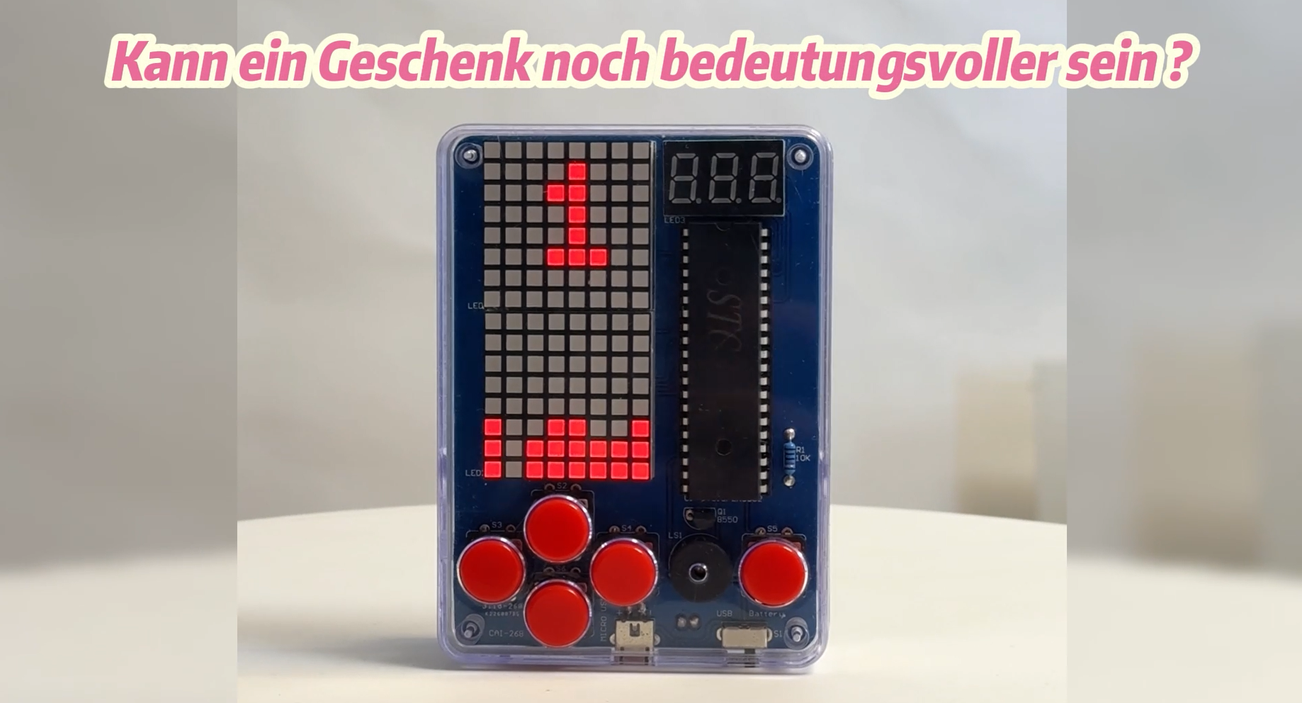 DIY Lötspielekonsole-Bausatz – Handheld Mit 4 Spielen – Acrylgehäuse – Elektronik Lernset DIY Lötspielekonsole-Bausatz – Handheld Mit 4 Spielen – Acrylgehäuse – Elektronik Lernset