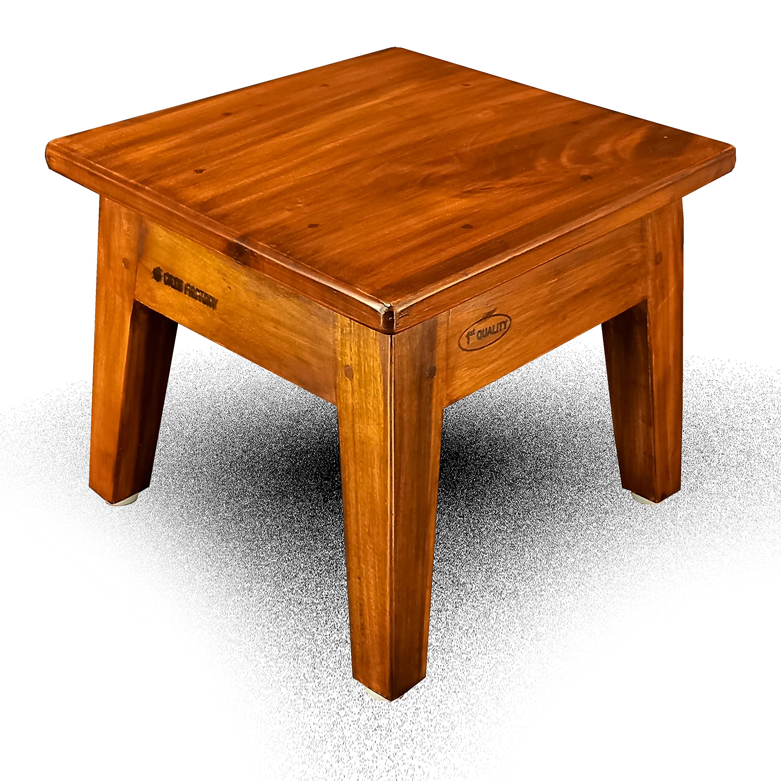 Small Strong Matte Walnut Finish woodenstool | Size 30x30x25 in cm | Bedroomstool | Kitchenstool | Kidsstool | Outdoorstool | Livingroomstool