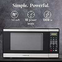 Vista 2 de Farberware - Horno microondas de encimera de 1.1 pies cúbicos – 1000 vatios de potencia, configuraciones de cocción automática, descongelación