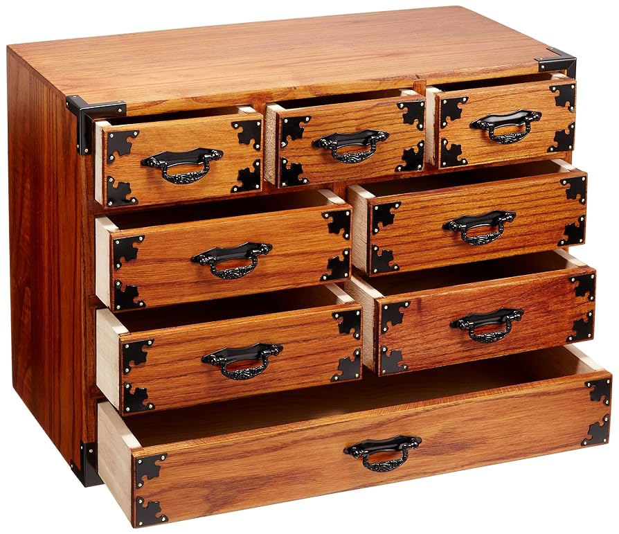 東出漆器 漆塗金具付四段八ツ引　工芸 Amazon｜東出漆器 漆塗金具付四段八ツ引(R) 6599｜収納ケース