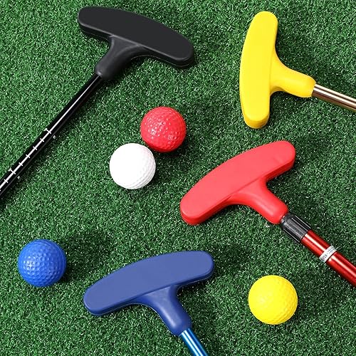 Vista 19 de Hiboom Putters de golf para hombres y mujeres, putter de golf de dos vías con 4 pelotas de golf, longitud ajustable, para niños, a granel