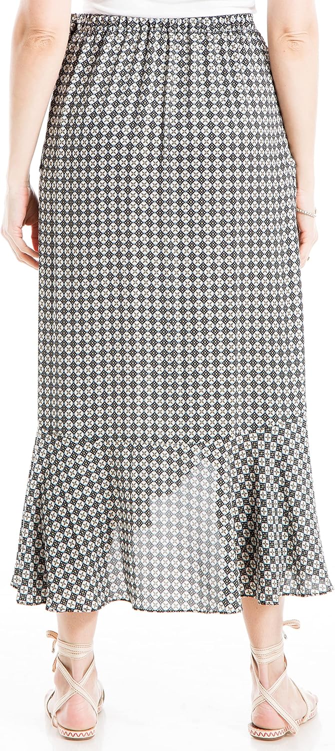 Max Studio Womens Crepe Maxi Ruffle Skirt - Image 3