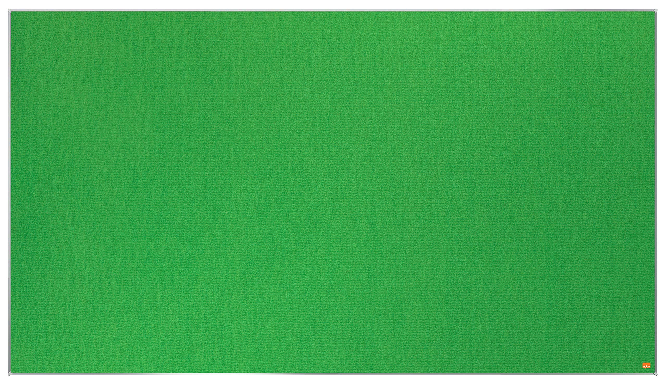 Nobo Widescreen Felt Noticeboard, 1550 x 870 mm, Slim Trim Frame, InvisaMount Mounting System, Impression Pro, Green, 1915427