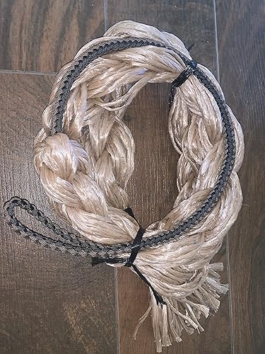 Sillín Bronc Rein Extra Suave Negro & Marrón Cordón sobre Poli Bronceado 6'