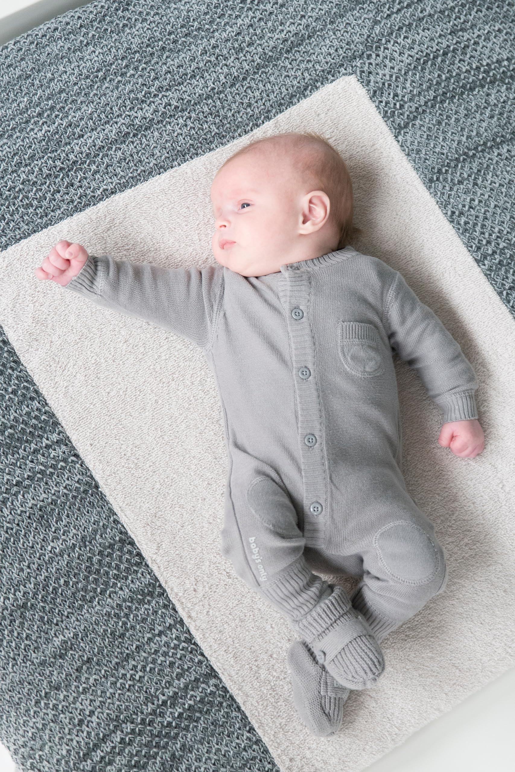 Baby's Only - Wickelauflagenbezug River - Jeans/Grau Melee - 75x85 cm
