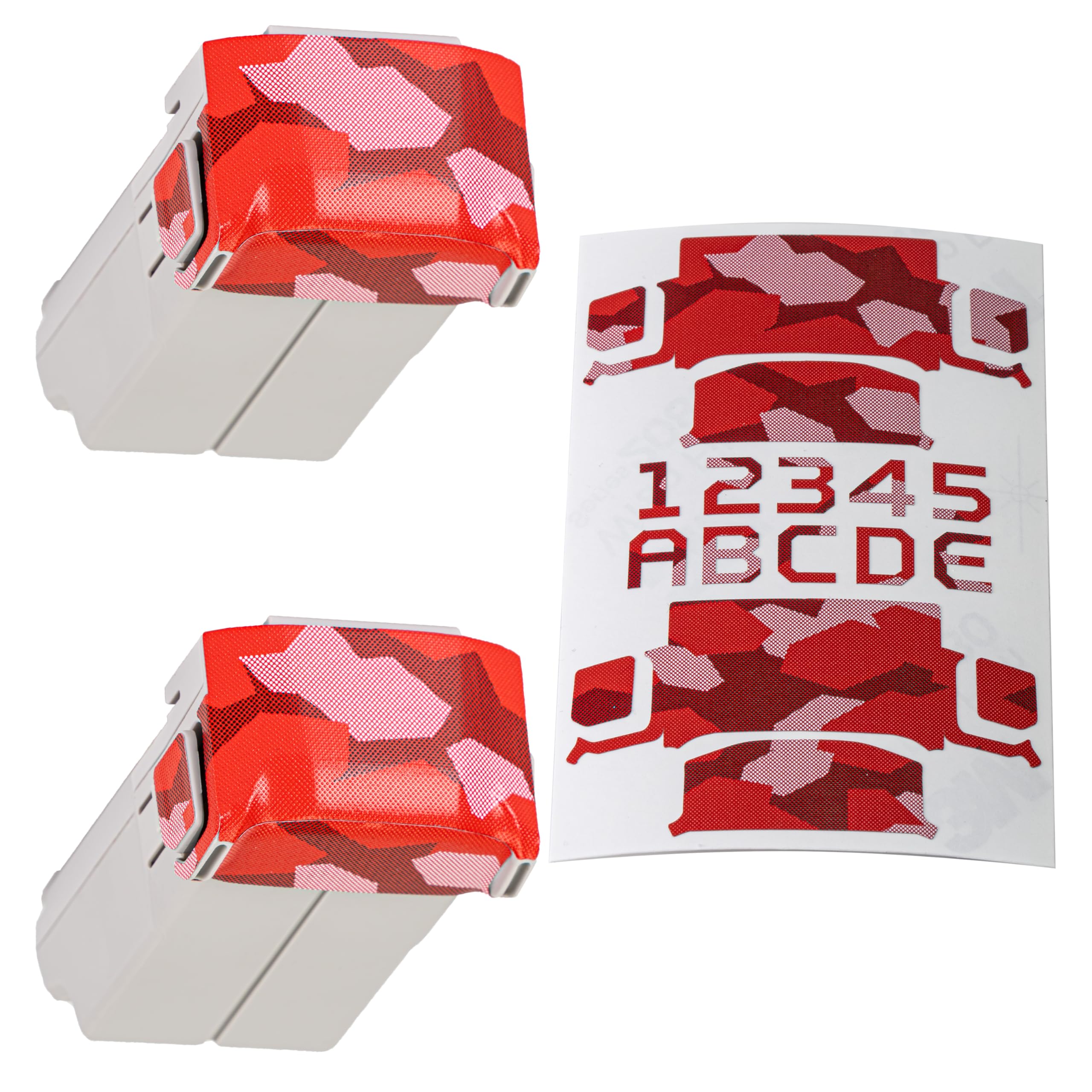 WRAPGRADE Skin Stickers Compatible with DJI Mini 3 Pro | Two Batteries (Super RED DOT CAMO)