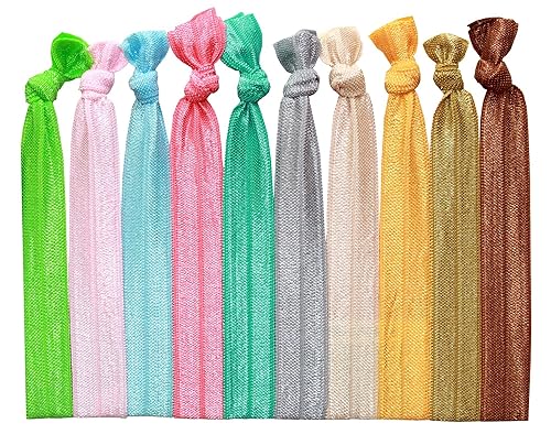 Miniatura 3 de Paquete de 100 lazos para el cabello variados de colores brillantes y pasteles