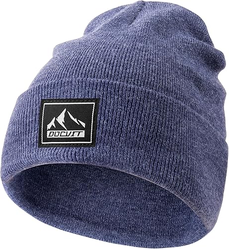 Miniatura 2 de Gorro de punto con puños cálidos de invierno, unisex, gorro de punto de calavera, sombrero de esquí de moda para hombres y mujeres