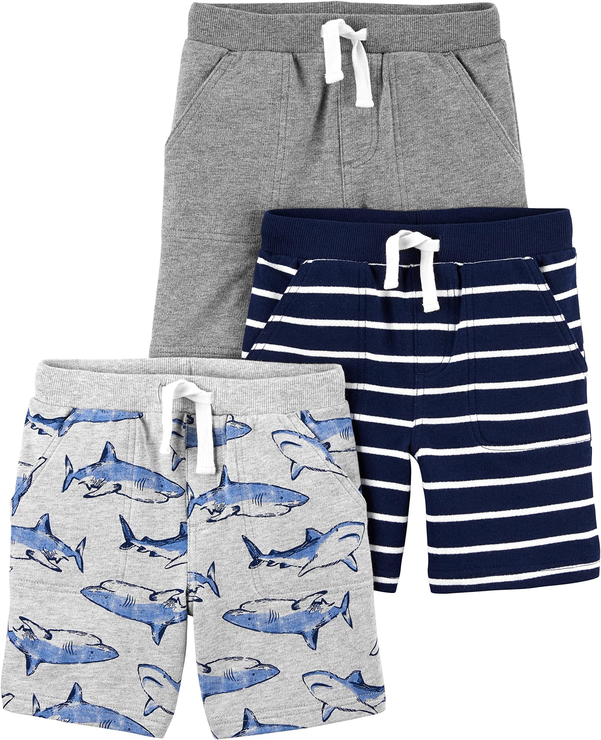 Boys' Knit Cargo Shorts, Pack of 2