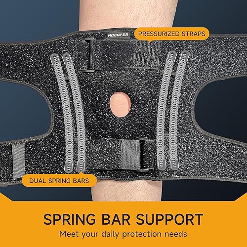 Miniatura 4 de Rodillera extraíble de talla grande, soporte de rodilla con estabilizadores laterales y almohadilla de gel de rótula para dolor de rodilla, desgarro