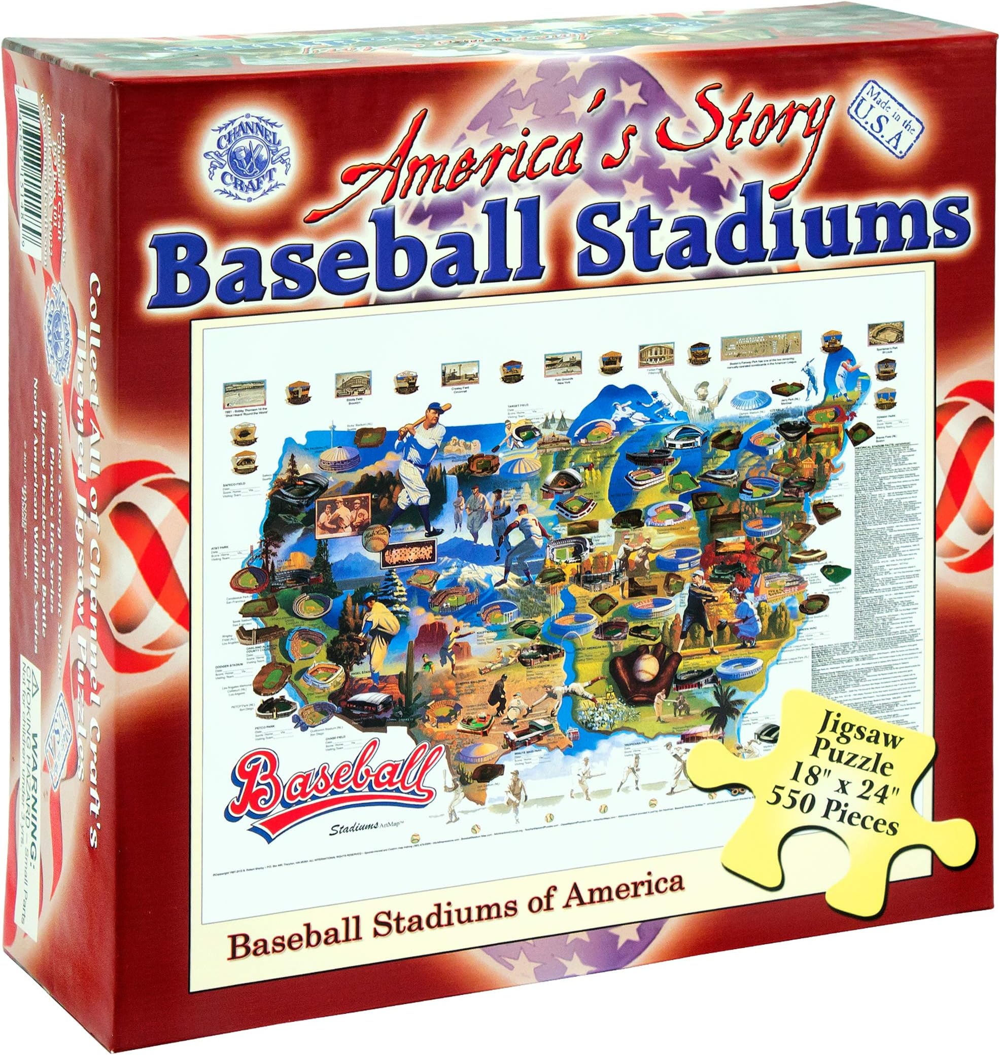 Channel Craft Baseball Stadiums 550 Piece Jigsaw Puzzle