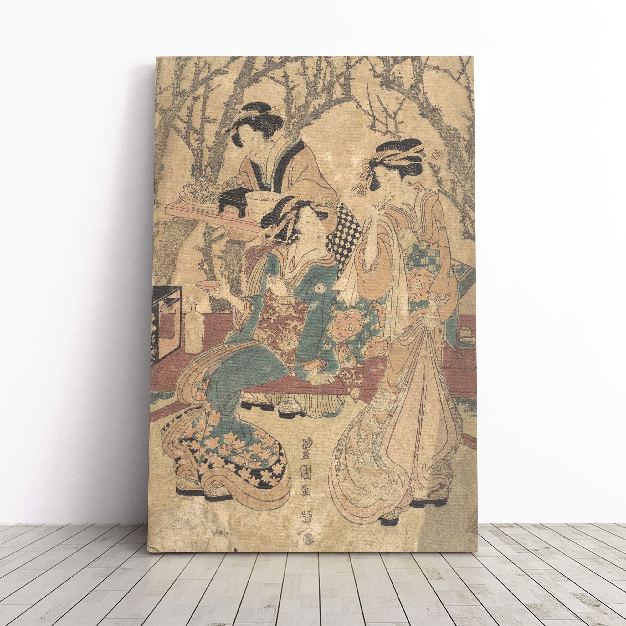 Utagawa Japanese Oriental (5) Canvas Print | Gallery Wrapped 30mm Frame Wall Art | 24x16 inches | Ready to Hang | Asian Picture | Living Room Bedroom Lounge Office