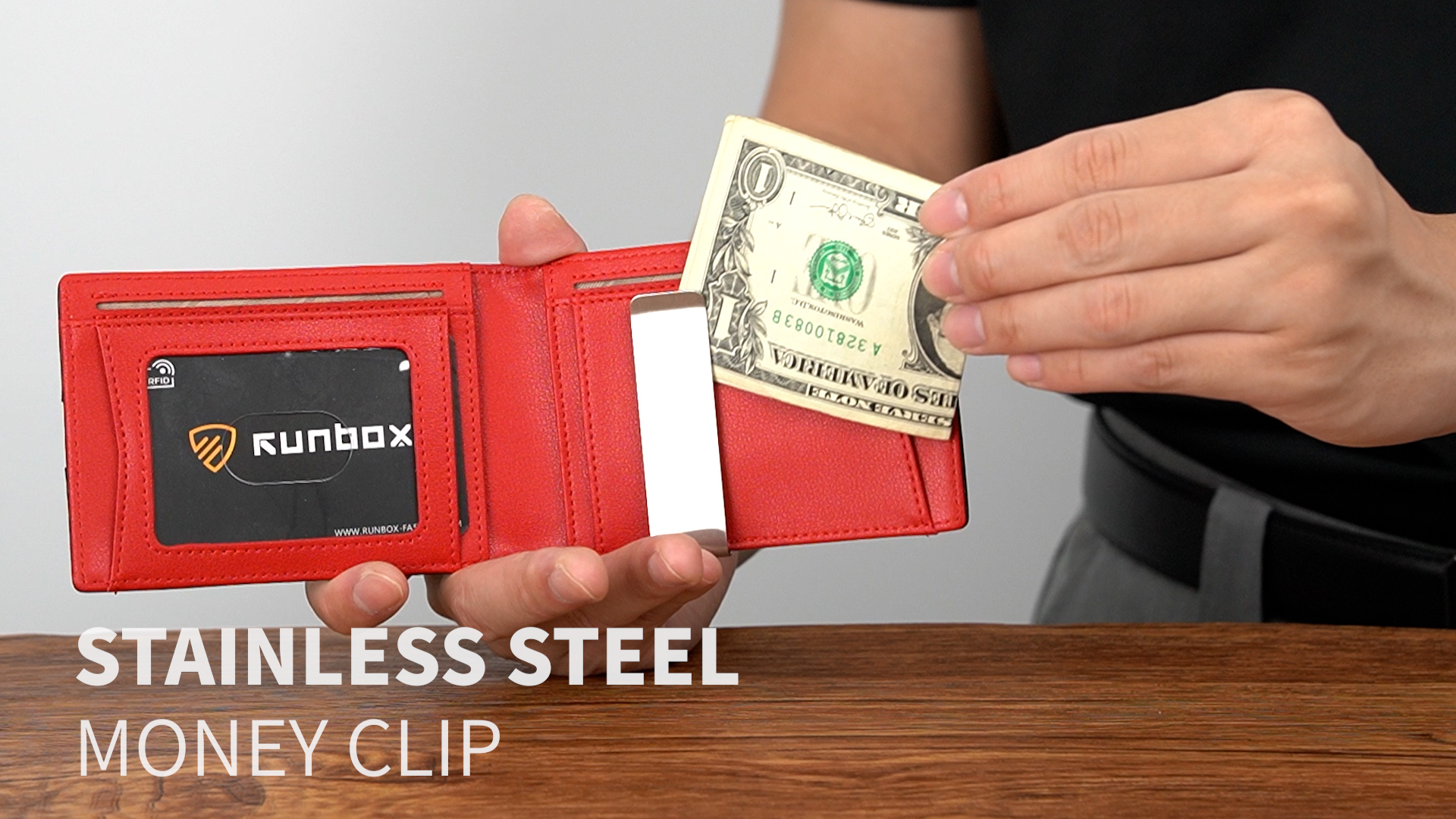 Amazon.com: RUNBOX Slim Money Clip Wallets for Men and Teen Boys
