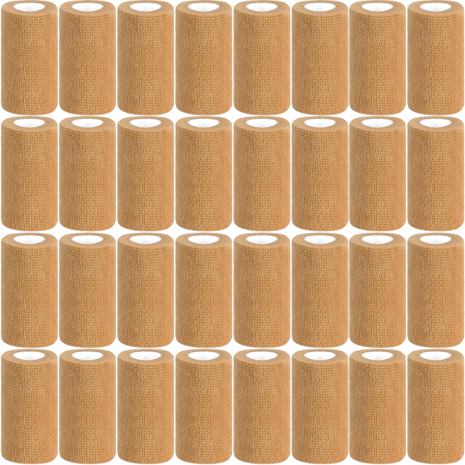 54 Pack Skin Self Adhesive Bandage Wrap Bulk 4 Inch x 5 Yards Cohesive Bandage,Vet Wrap Breathable Elastic Self-Adherent Tape for Stretch Athletic Sports Wrist Ankle Dogs Pet Vet Wrap