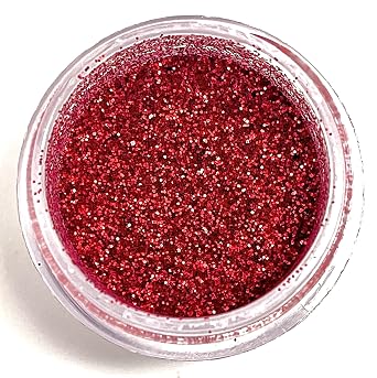 HOLIDAY RED 6 grams Luxury Diamond Dust for Christmas Cakes, Cupcakes, Cookies, Icing, Chocolate Wedding Party Baking Cupcake Cookie Ice Cream Decoration Supplies
