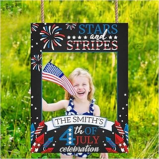 4th of July, Stars and Stripes, 4th of July Photo Prop, Independence Day, 4th of July Family Reunion, Handmade Party Supply Photo Booth Frame, Personalized 4th of July Celebration, Sizes 36x24, 48x36