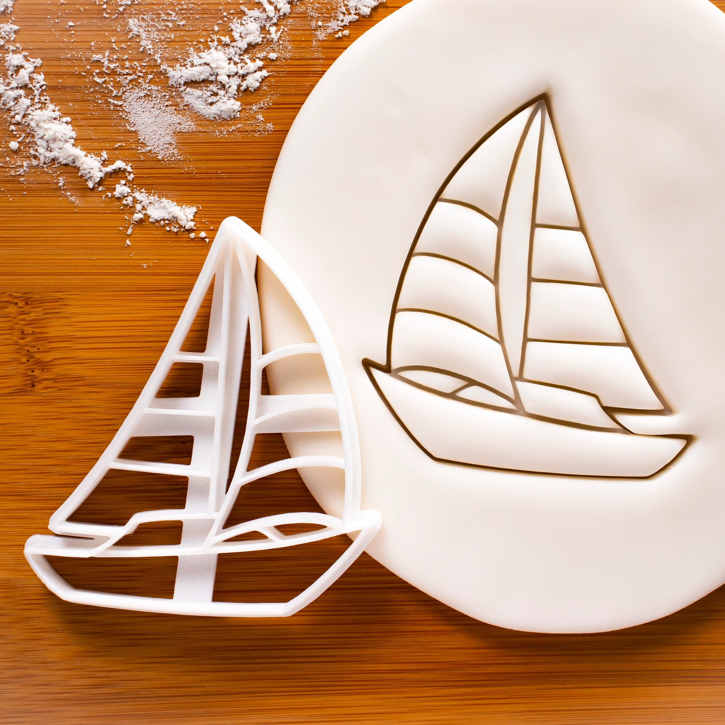 BAKERLOGY Set of 3 Marine Transport Cookie Cutters (Designs: Ferry, Submarine and Sailboat) - Image 4