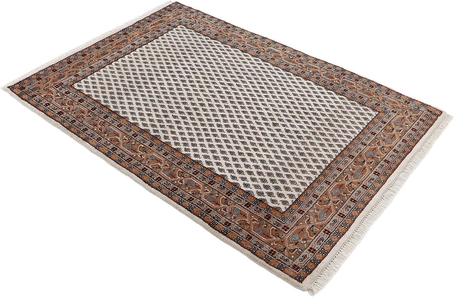 Top-Angebot: carpetfine Mir Rug Cream 170 x 240 cm Modern Rug for Living Room and Bedroom | Handgeknüpfter Orientteppich | Wien Österreich