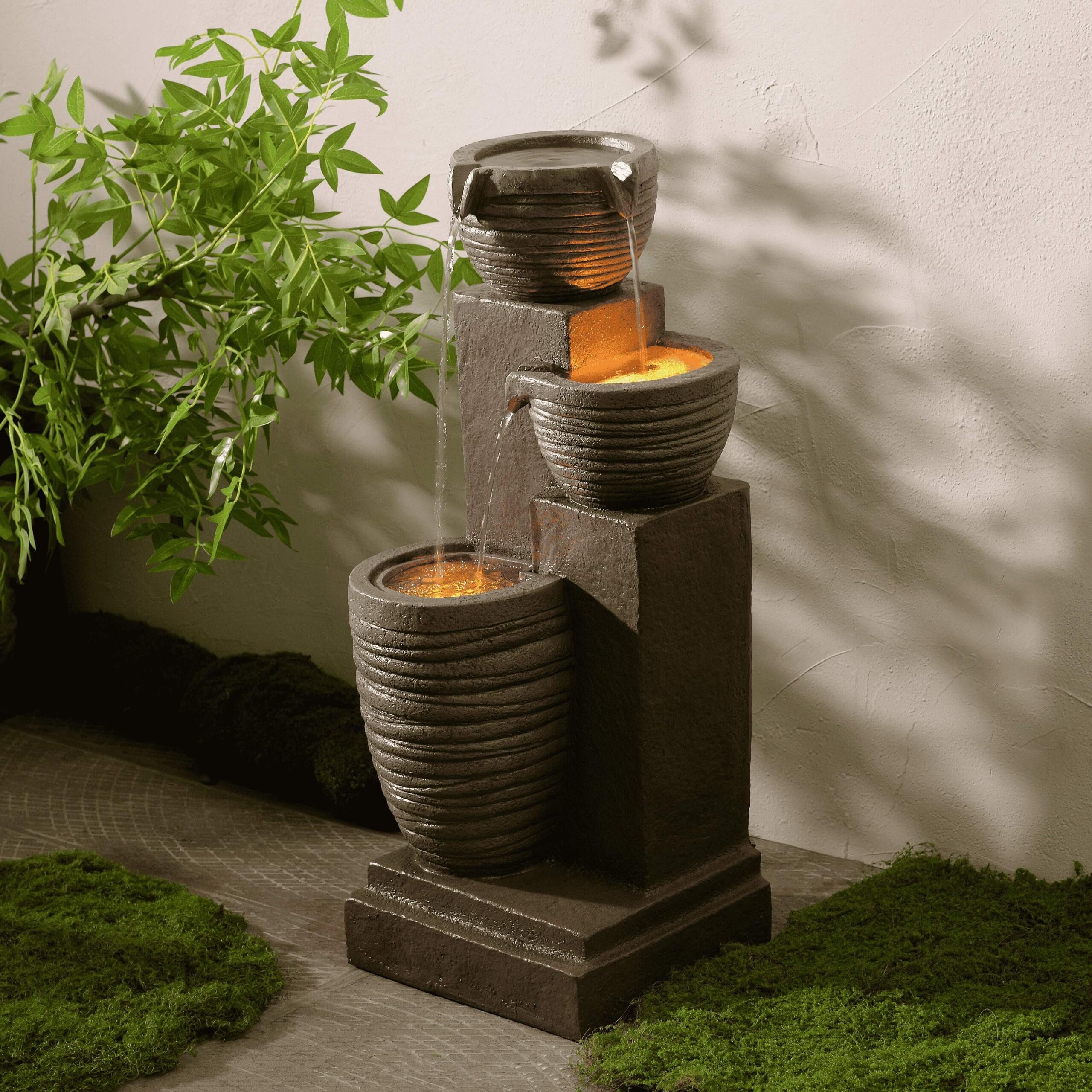 Teamson Home Ribbed Bowl Fountain