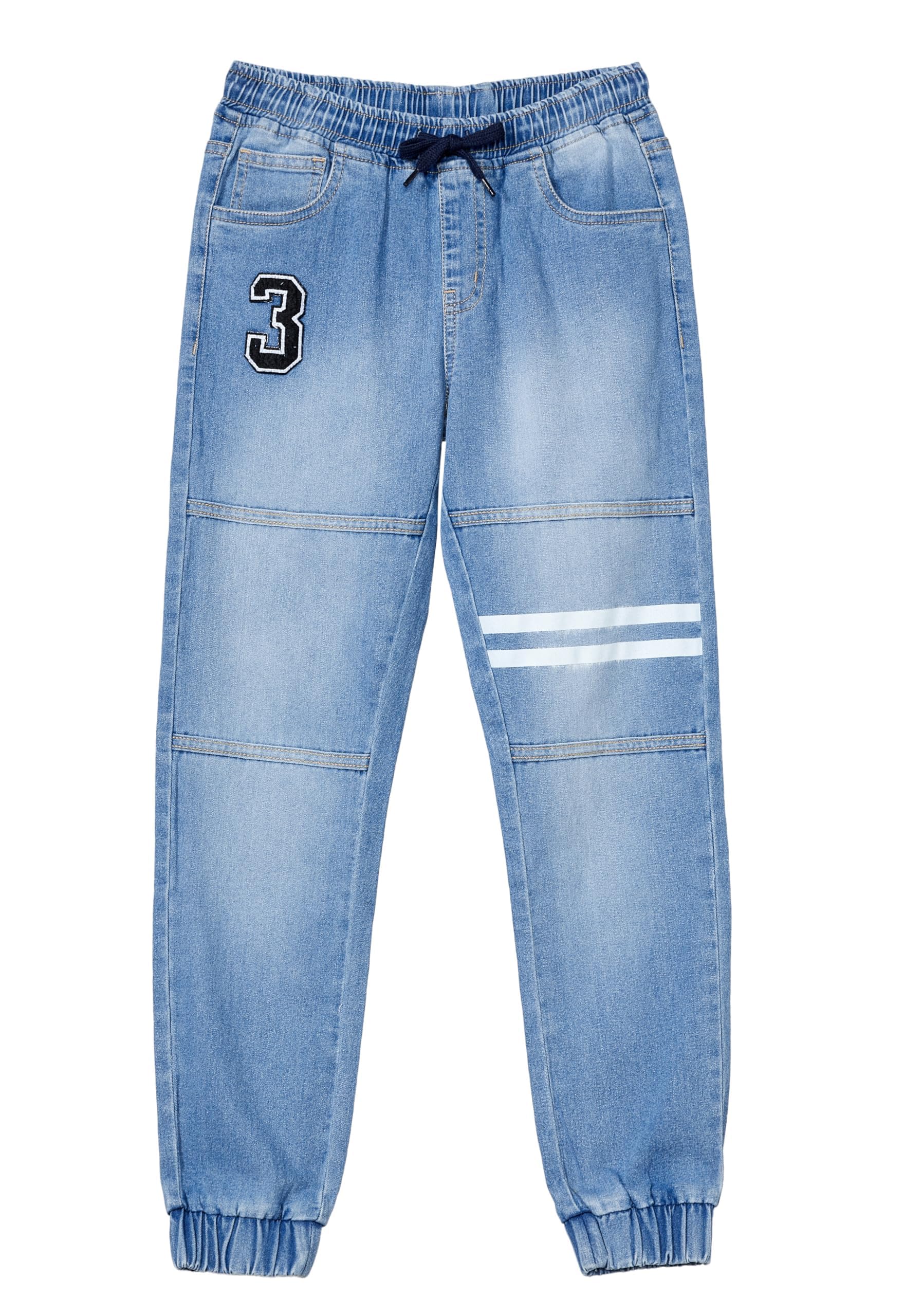 Regular Boys Slim Fit Stretchable Jogger Jeans (Elasticated Waist Band)