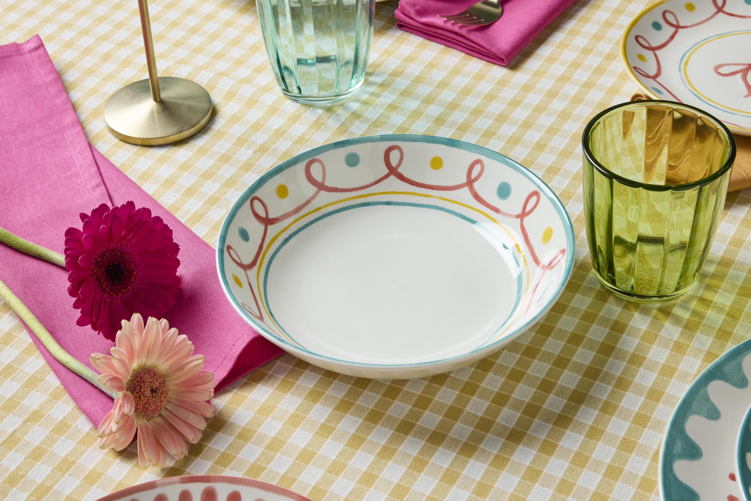 Tognana Cherry Pop, Servizio piatti per 6 persone 18 pezzi, porcellana, multicolor