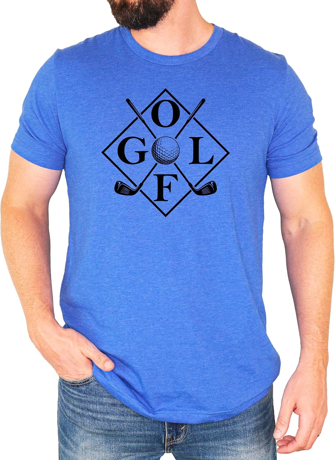 Olive Loves Apple Trendy Golf Sticks Shirt for Men and Women Sporty Golfer Tee for Adult